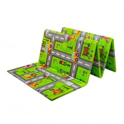 Multifunkční skládací hrací podložka PlayTo Cesta, Zelená