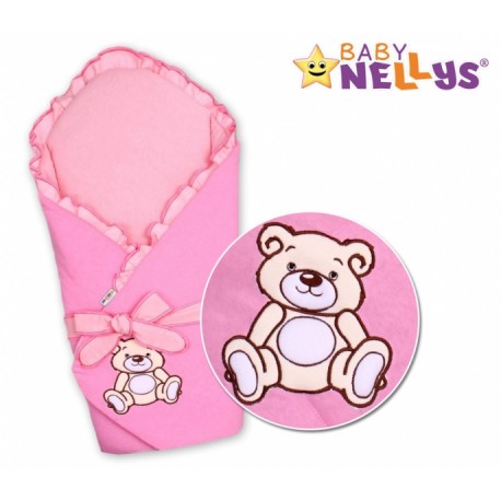 Zavinovačka s výztuží TEDDY BEAR Baby Nellys - jersey - růžová