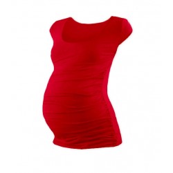 Těhotenské triko mini rukáv JOHANKA - červená