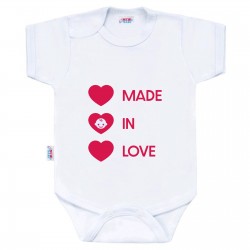 Body s potiskem New Baby MADE IN LOVE, Dle obrázku, 50