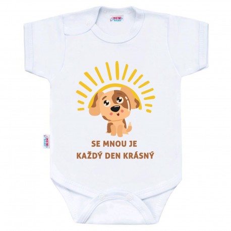 Body s potiskem New Baby SE MNOU JE KAŽDÝ DEN KRÁSNÝ, Dle obrázku, 50