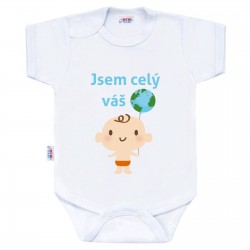 Body s potiskem New Baby Jsem celý váš svět, Dle obrázku, 50