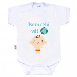 Body s potiskem New Baby Jsem celý váš svět, Dle obrázku, 62 (3-6m)