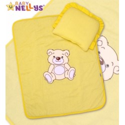 Sada do kočárku jersey Medvídek TEDDY BEAR Baby Nellys - krémově žlutá