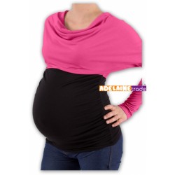 Těhotenská tunika VODA DUO - růžovo-černý