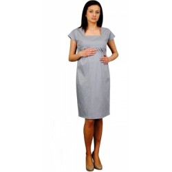 Těhotenské šaty ELA - ocelová