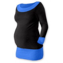 Těhotenska tunika DUO - černá/modrá
