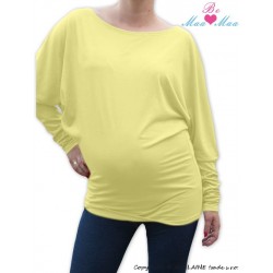 Symetrická těhotenská tunika - žlutá