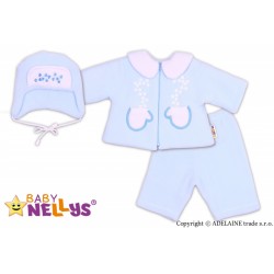 Kabátek, čepička a kalhoty Baby Nellys ®- sv. modrá