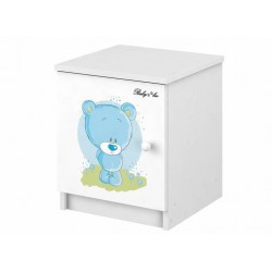 BabyBoo Noční stolek - Medvídek STYDLÍN modrý, D19