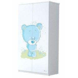 BabyBoo Dětská skříň - Medvídek STYDLÍN modrý, D19