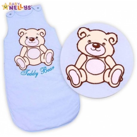Spací vak TEDDY BEAR Baby Nellys - sv. modrý vel. 1
