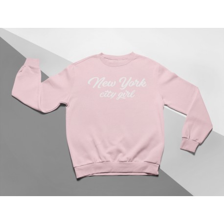 KIDSBEE Moderní dětská dívčí mikina New York City Girl - růžová