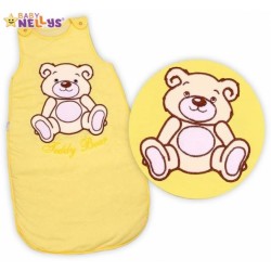 Spací vak TEDDY BEAR Baby Nellys - žlutý, krémový vel. 0+