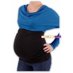 Těhotenská tunika VODA DUO - tm.modrý-černý