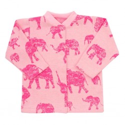 Kojenecký kabátek Baby Service Sloni růžový, Růžová, 68 (4-6m)