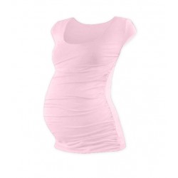 Těhotenské triko mini rukáv JOHANKA - světle růžová