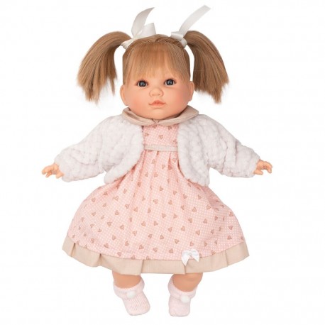 Luxusní mluvící dětská panenka-holčička Berbesa Natálka 40cm, Růžová