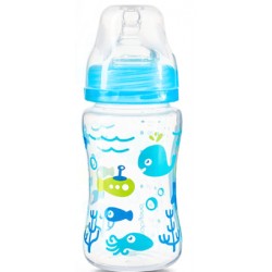Antikoliková lahvička se širokým hrdlem Baby Ono - modrá