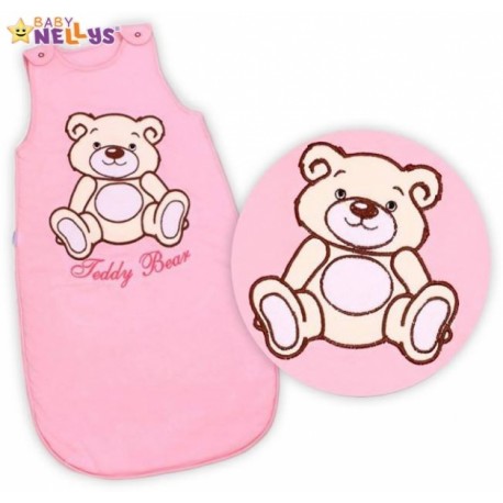 Spací vak TEDDY BEAR Baby Nellys - sv. růžový vel. 2