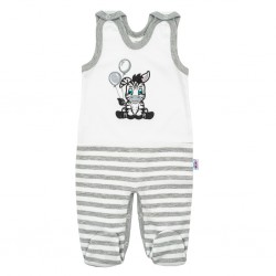 Kojenecké bavlněné dupačky New Baby Zebra exclusive, Bílá, 80 (9-12m)
