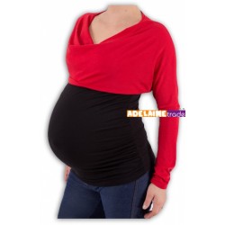 Těhotenská tunika VODA DUO - červeno-černá