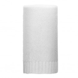 Bambusová pletená deka NEW BABY 100x80 cm bílá, Bílá
