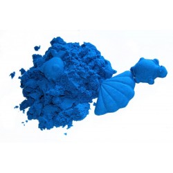 Kinetický písek - modrý - 2kg + formičky zdarma