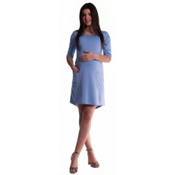 Těhotenské a kojící šaty - sv. modré