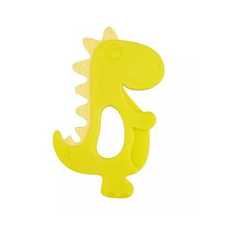 Silikonové kousátko Canpol Babies Dino, zelené, žluté
