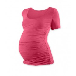 Těhotenské triko krátký rukáv JOHANKA - lososově růžová