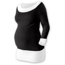 Těhotenska tunika DUO - černá/bílá