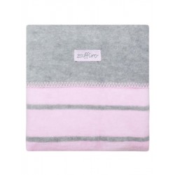 Dětská bavlněná deka Womar 75x100 šedo-růžová, Růžová