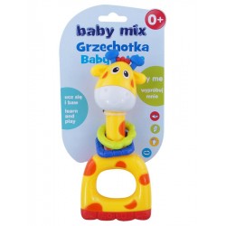 Dětské chrastítko Baby Mix žlutá žirafa, Žlutá