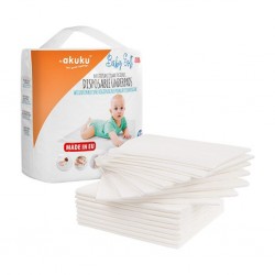 Jednorázové hygienické podložky Akuku Baby Soft 40x60cm 15ks, Bílá
