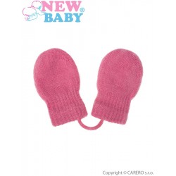 Dětské zimní rukavičky New Baby růžové, Růžová, 56 (0-3m)