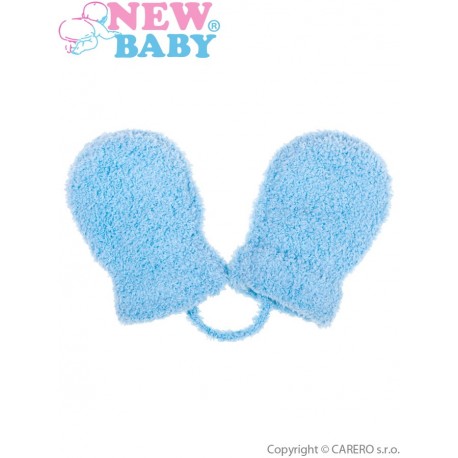 Dětské zimní rukavičky New Baby se šňůrkou modré