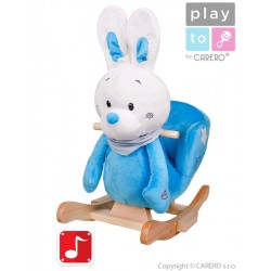 Houpací hračka PlayTo králíček modrá, Modrá