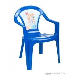 Dětský zahradní nábytek - Plastová židle modrá, Modrá