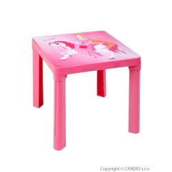 Dětský zahradní nábytek - Plastový stůl růžový, Růžová
