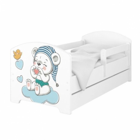 BabyBoo Dětská postel 140 x 70cm -  Medvídek s čepicí