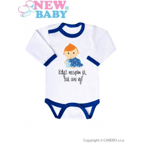 Body s potiskem New Baby Když nespím já, tak ani vy