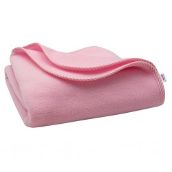 Dětská fleecová deka New Baby 100x75 růžová proužky, Růžová