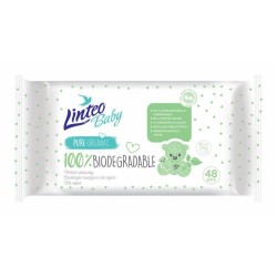 Vlhčené ubrousky LINTEO BABY 100% Biodegradable, 48 ks v balení