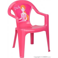 Dětský zahradní nábytek - Plastová židle růžová Giuly, Růžová