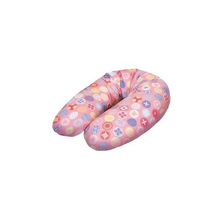 Kojící polštář - relaxační poduška Cebuška JERSEY - Kruhy růžové