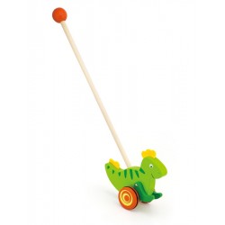 Dřevěná jezdící hračka Viga dinosaurus, Multicolor