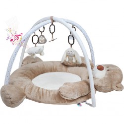 Luxusní hrací deka s melodií PlayTo medvídek, Hnědá
