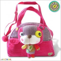 Stylová dětská taška Medvídek - růžový