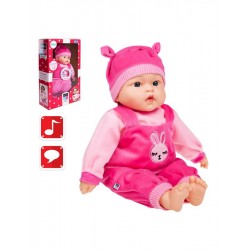 Mluvící a zpívající dětská panenka PlayTo Katarínka 46 cm, Růžová